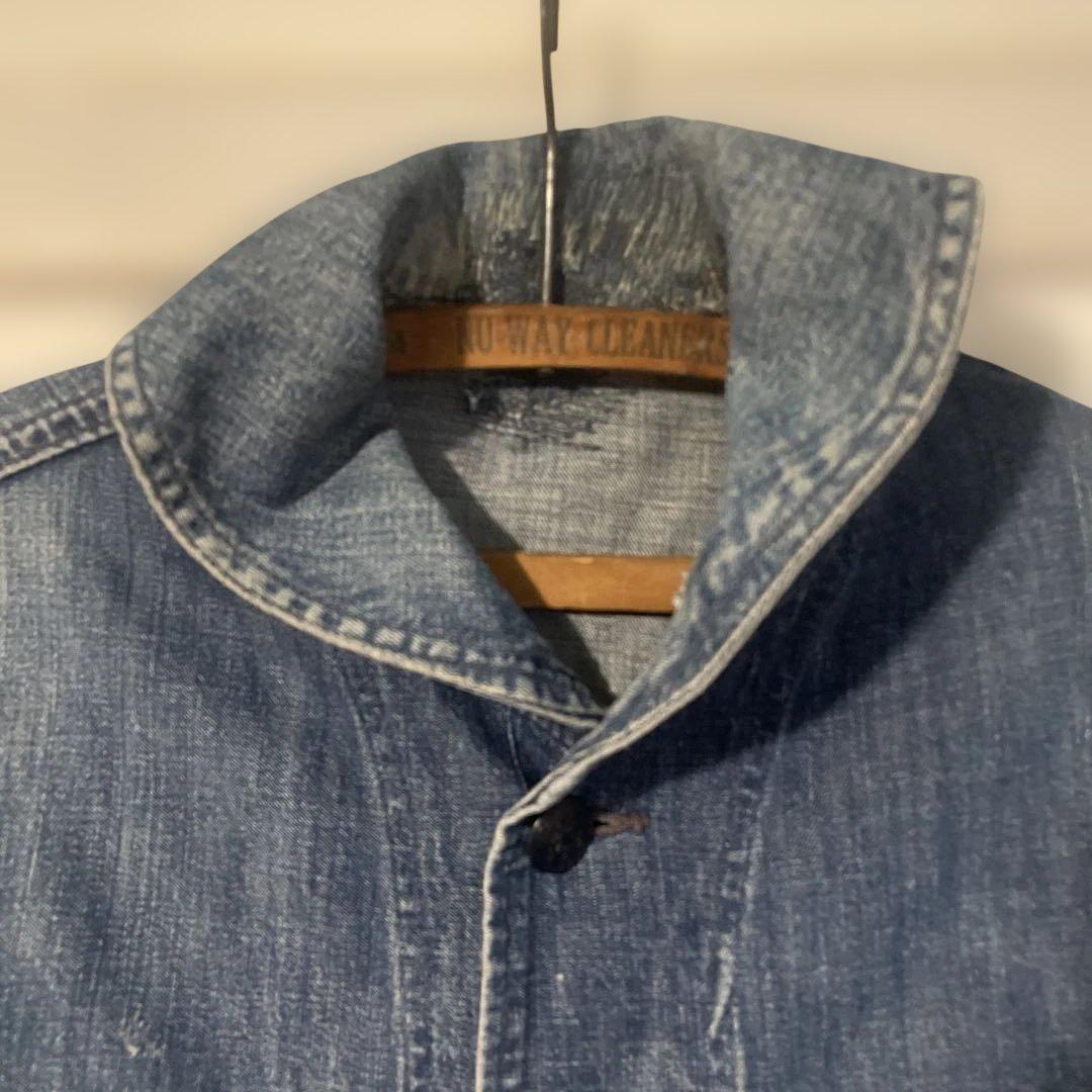 40s us navy ショールカラー ヘチマ襟カバーオール ステンシル　usn