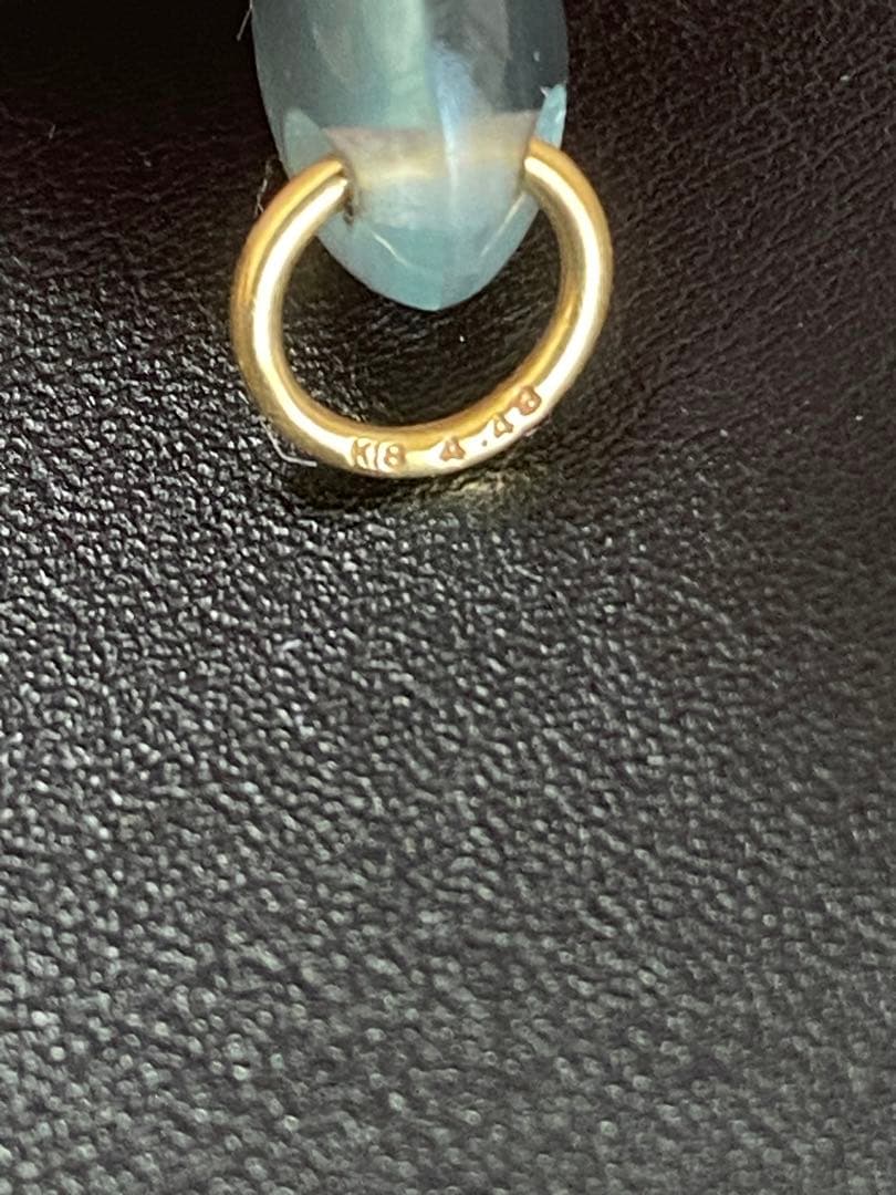 ペンダントチャーム ハリックァ プレナイト ナミビア産 K18