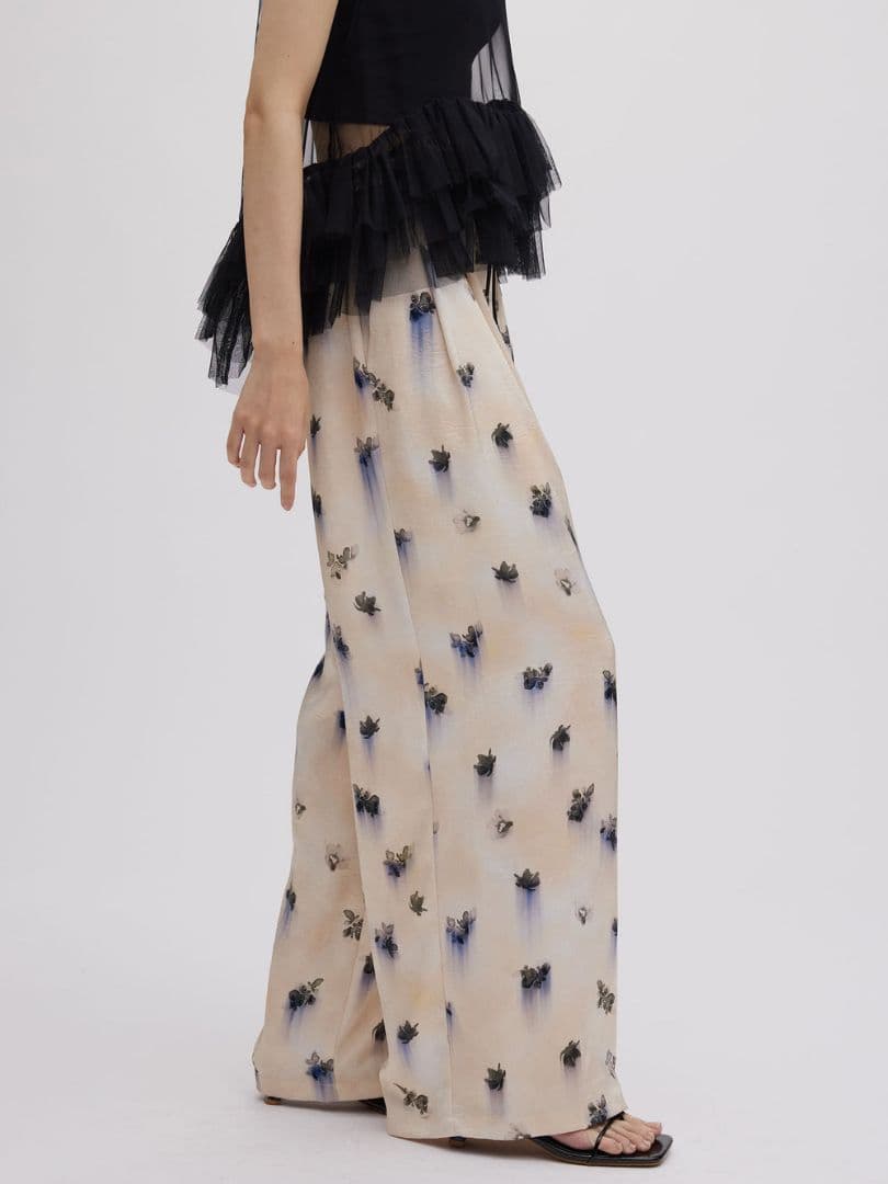 パンツ AmeriVINTAGE CLARA SATIN TUCK PANTS