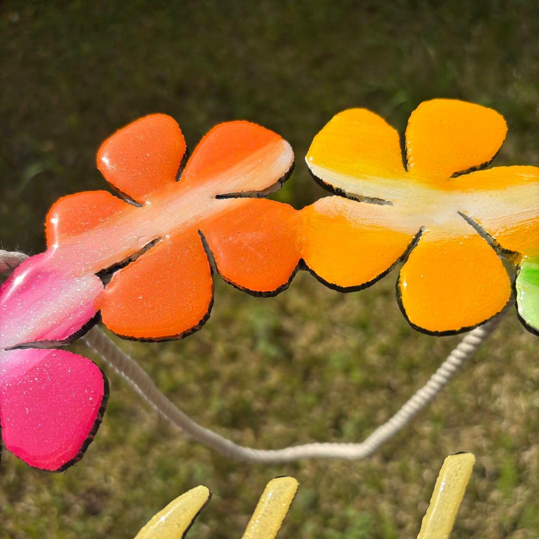 レジン　オーシャンアート　プルメリアリース　海　29cm　No.1010