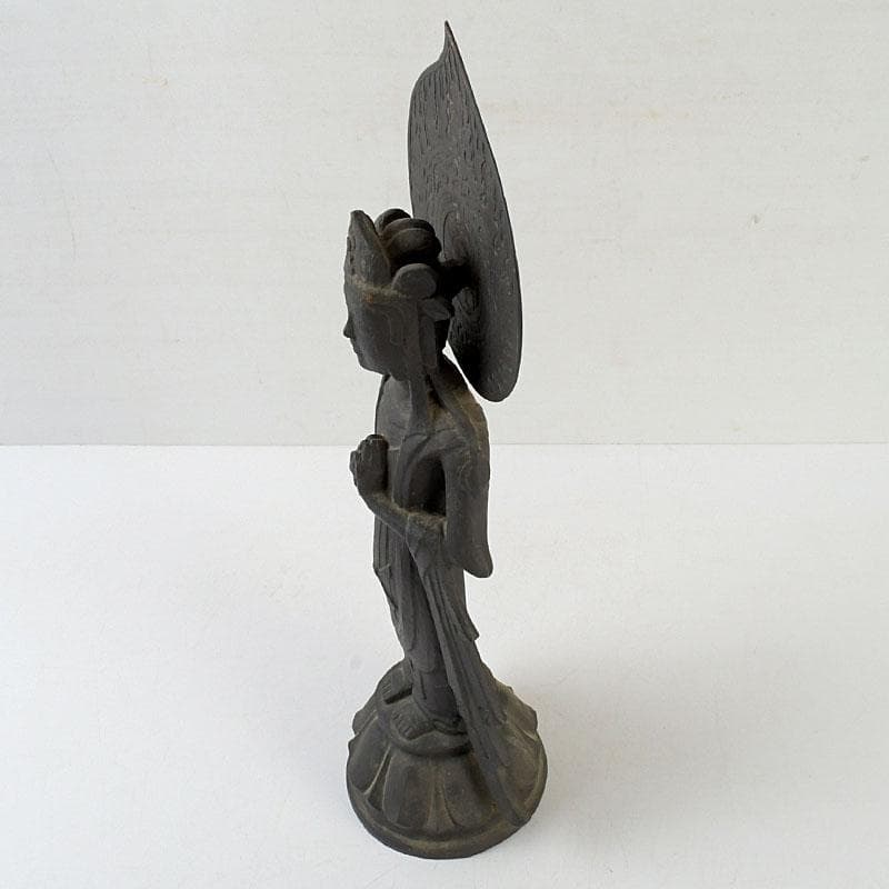 仏教美術　古銅　観音菩薩立像　仏像　V　9601