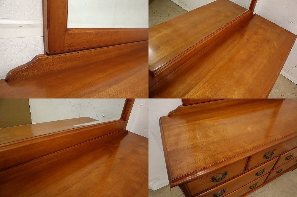 横浜ダニエル◆最高級ドレッサーチェスト・ミラー＆ワイドチェスト 62万