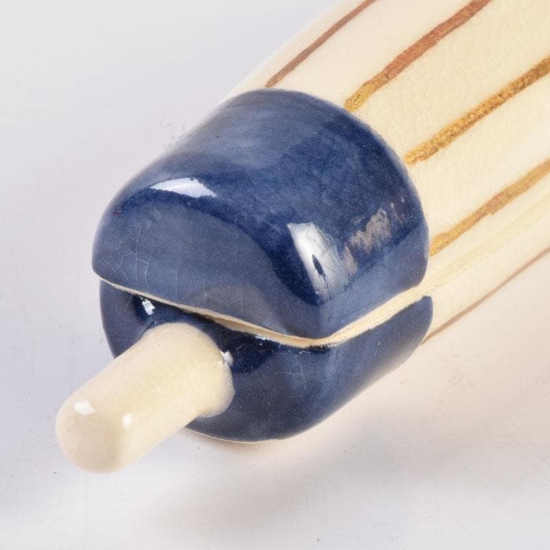 茶道具　栗田焼　岡田佳山作　傘香合　共箱　V　8468