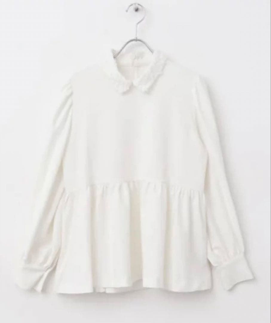 F by ROSSO　レースカラーペプラムブラウス