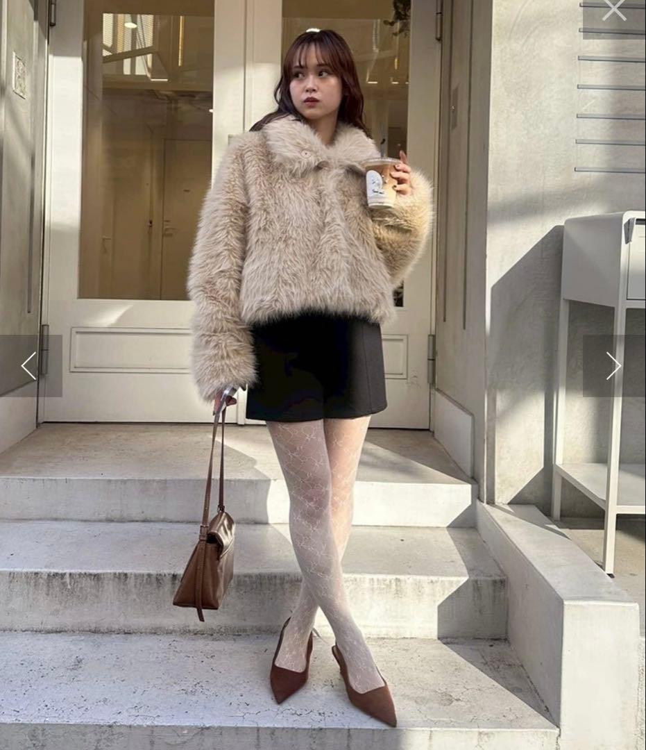 mystic ショートファーコート　FREE SIZE