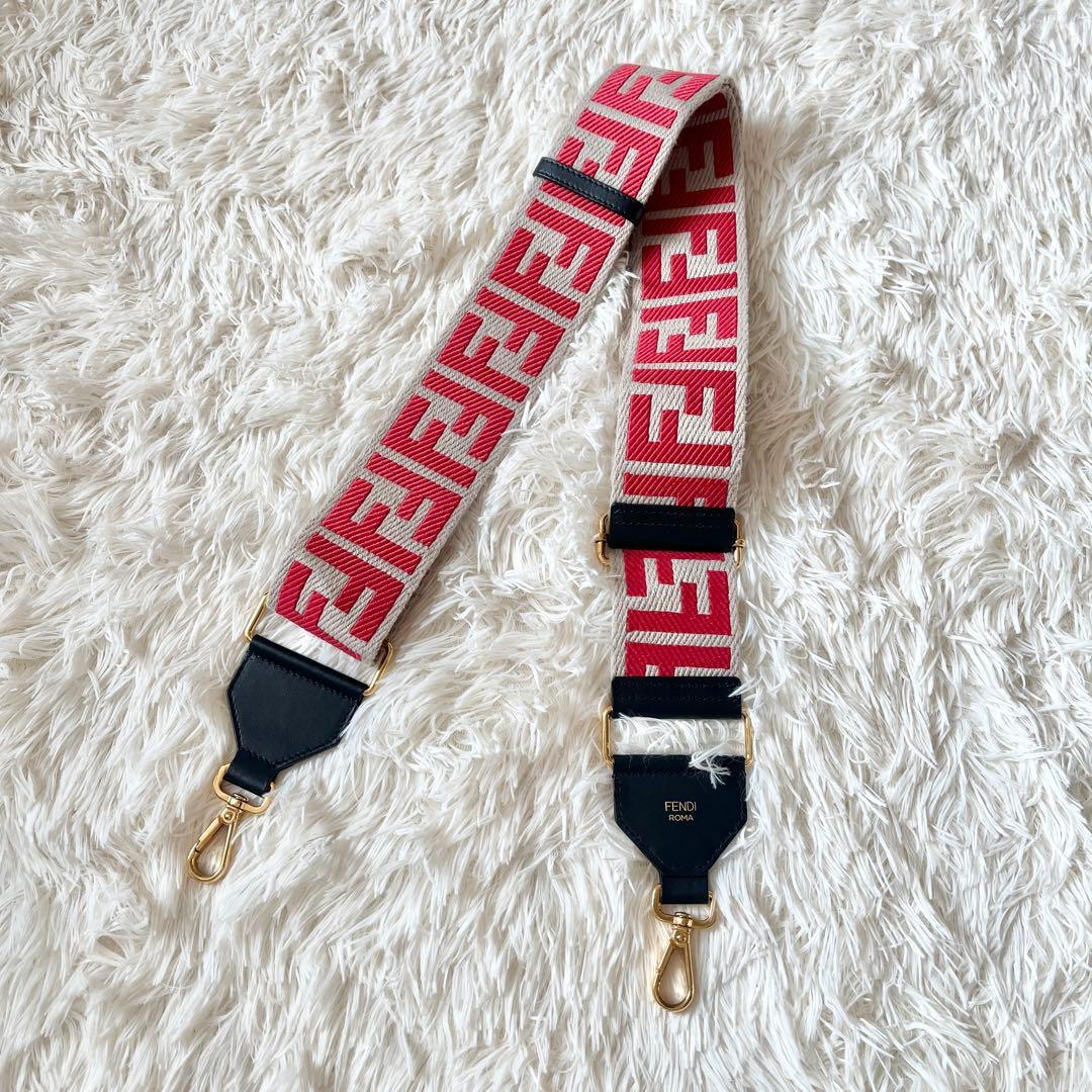 FENDI フェンディ　ショルダーストラップ ストラップ　ユー　ズッカ柄
