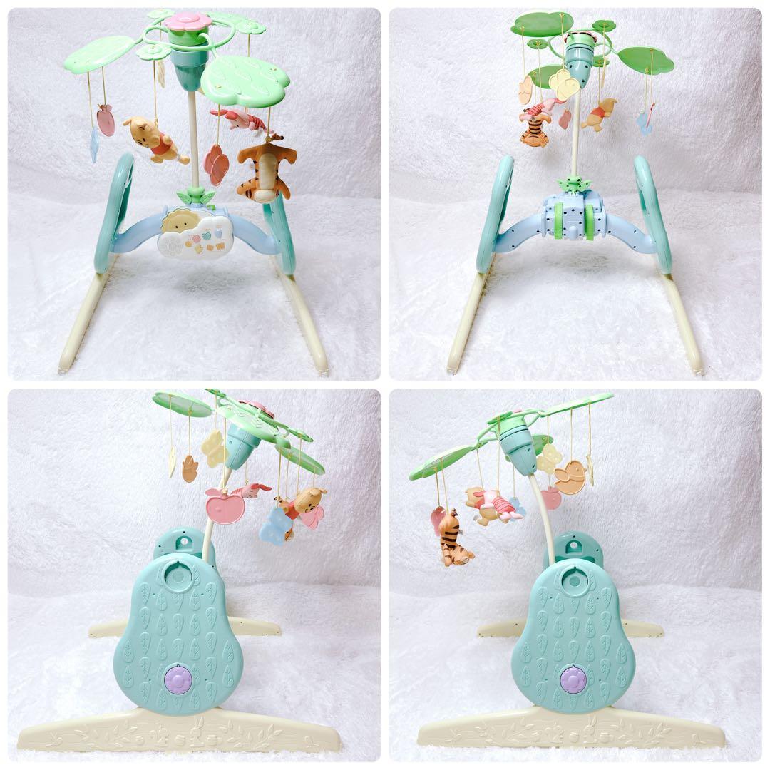 極美品 完品 くまのプーさん 選べる回転 6WAY ジムにへんしんメリー