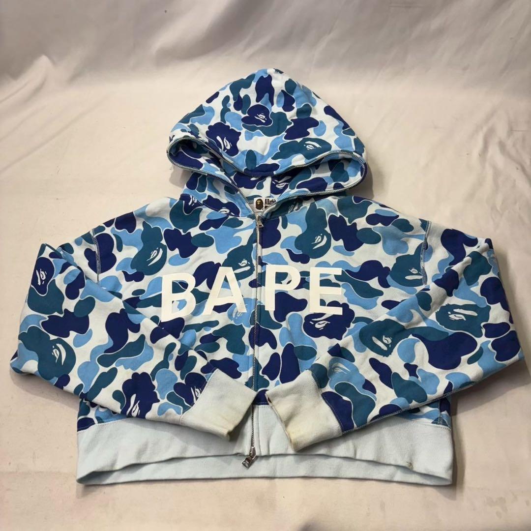 a bathing ape bape 総柄 パーカー ジップ
