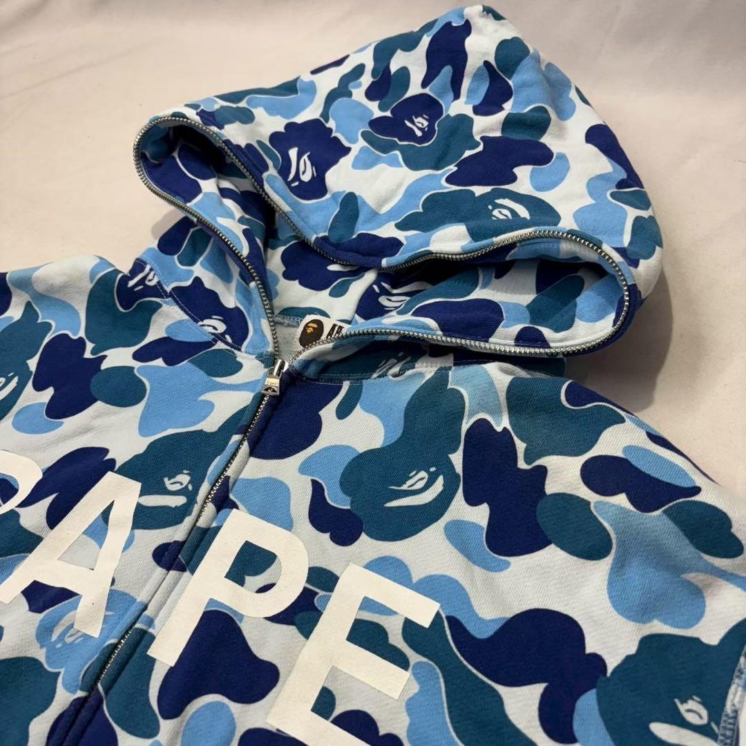 a bathing ape bape 総柄 パーカー ジップ