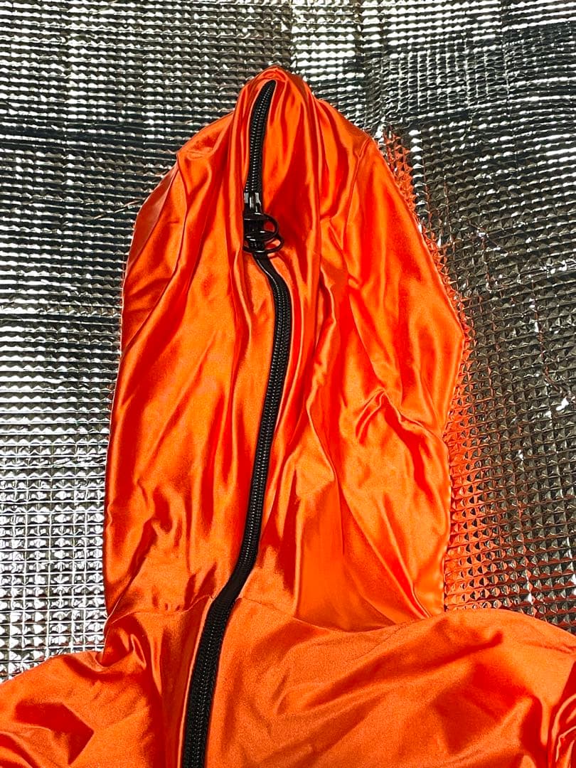 【新品】全身タイツ 光沢 ツルスベ ゼンタイ オレンジ　Lサイズ ZENTAI