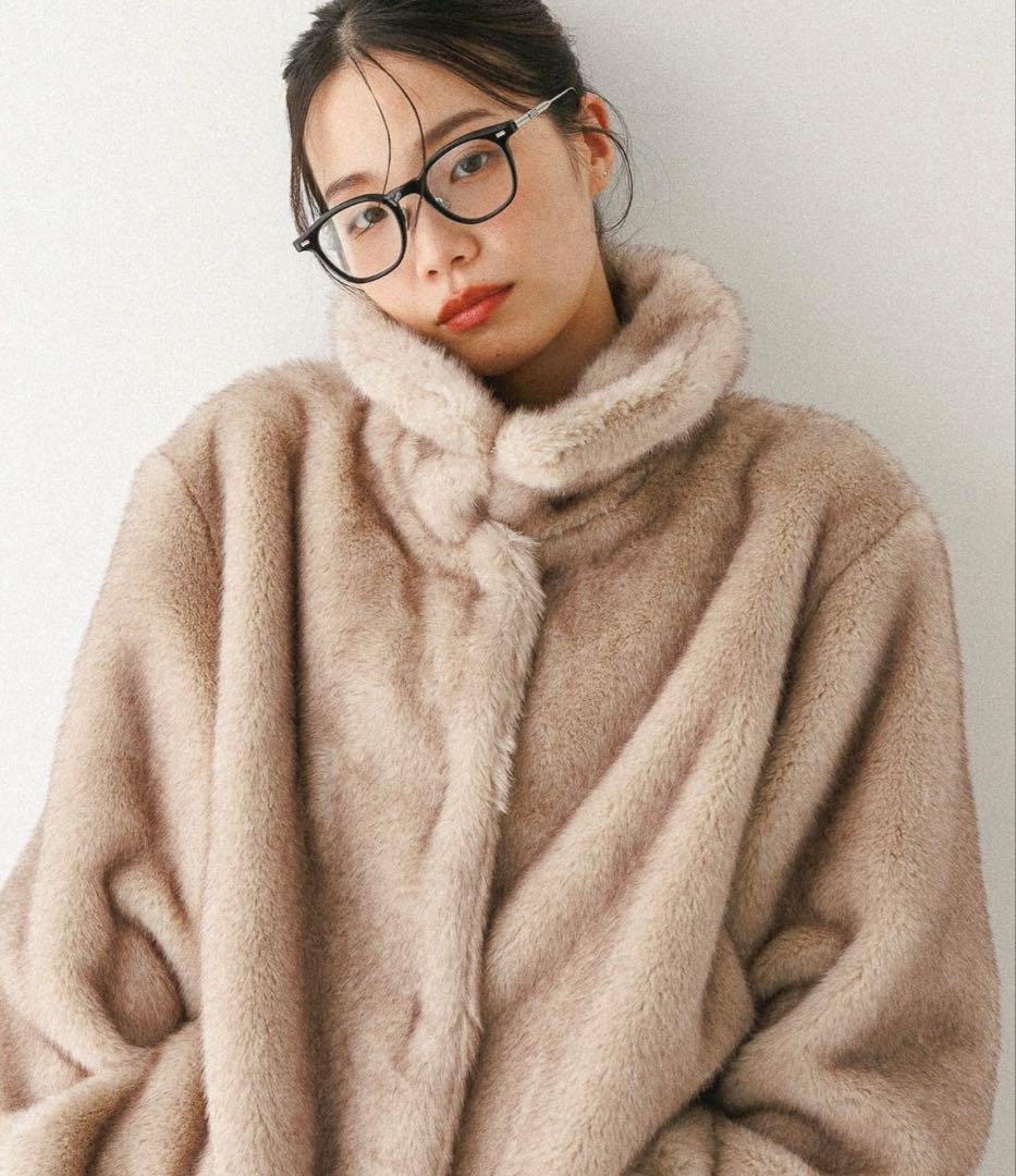 Heather MIXファーミドルジャケット　ベージュ　新品未使用　完売品