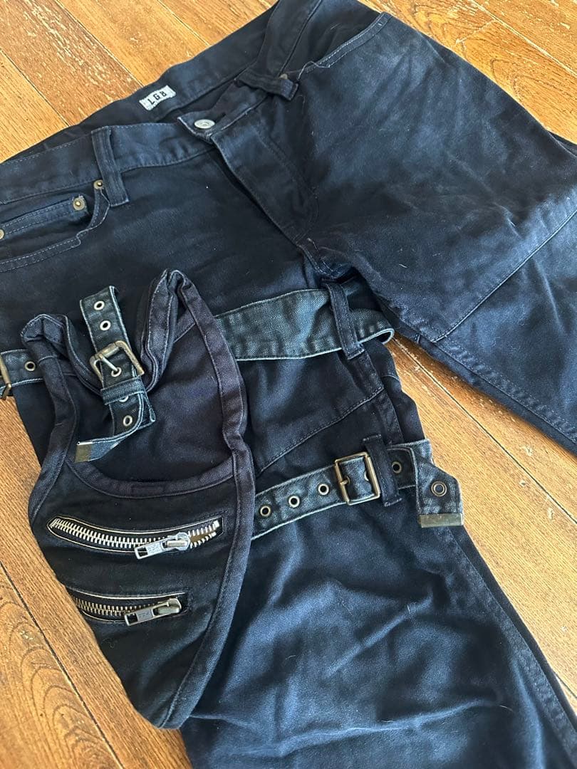 名作 LGB ルグランブルー ガンホルスターパンツ カーゴパンツ ブラック 30