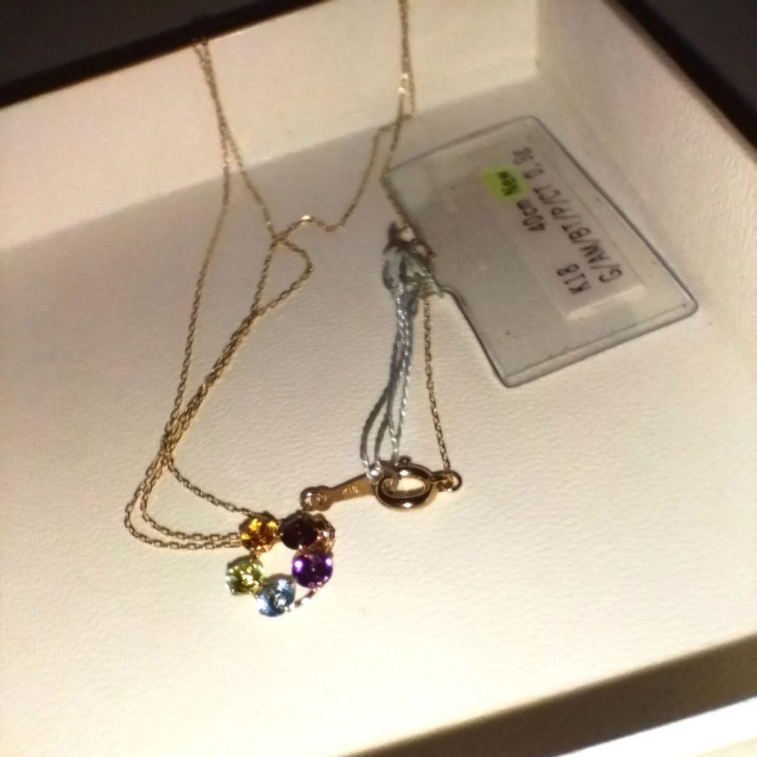 K18 天然石ネックレス