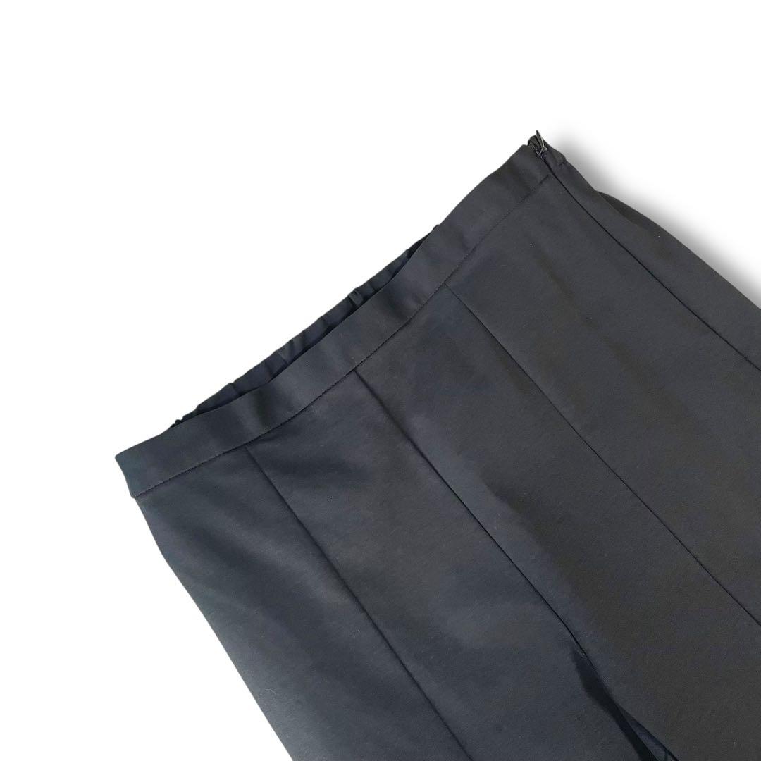 未使用級✨LE PHIL ハイストレッチフロントスリットパンツ ブラック0 現行