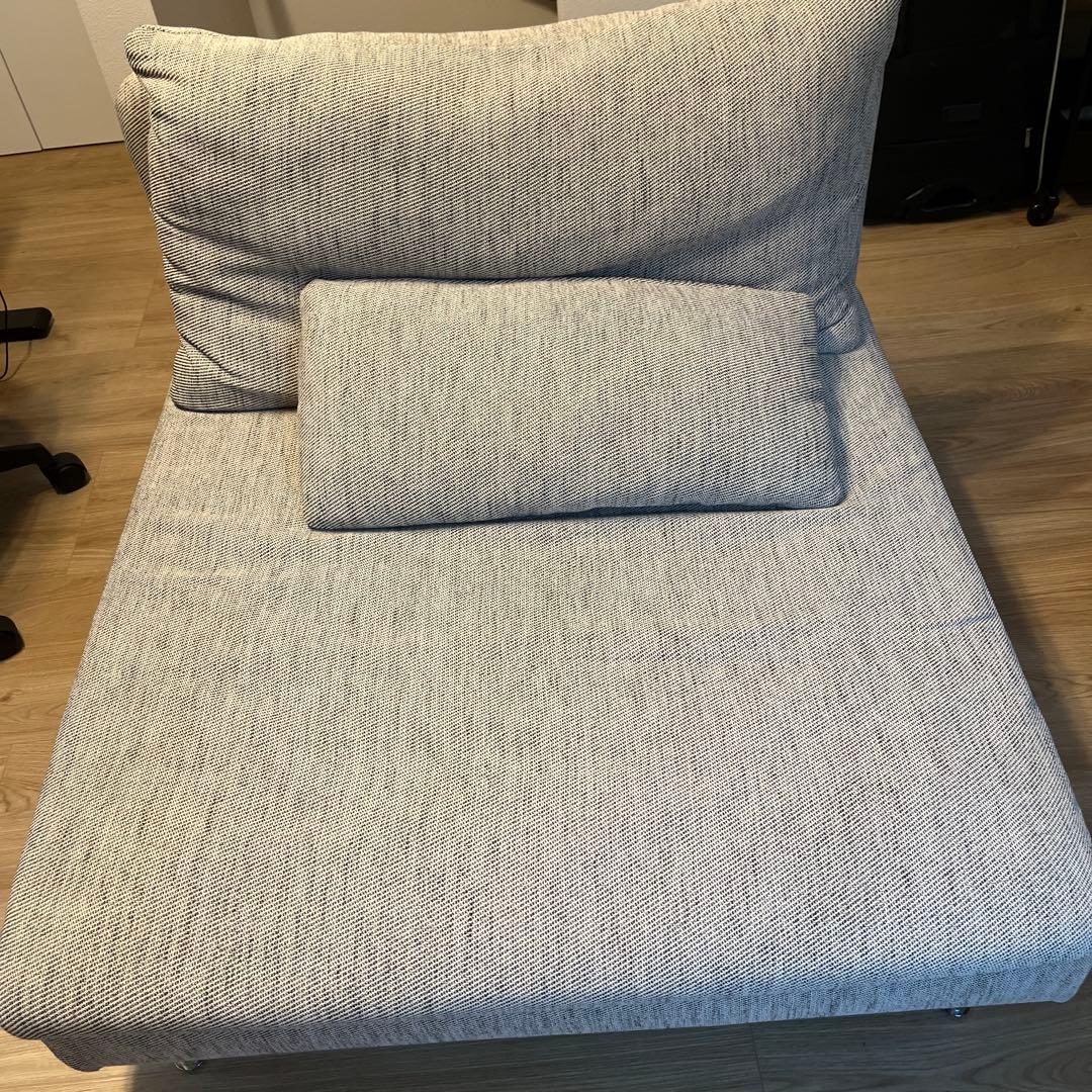 IKEA ソーデルハムン 1人掛け ヴィーアルプ ベージュ ブラウン