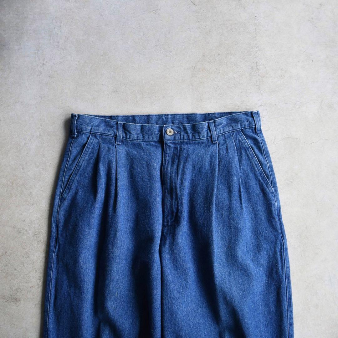 90s BRITTANIA ツータック デニムスラックス ドッカーズ同型モデル