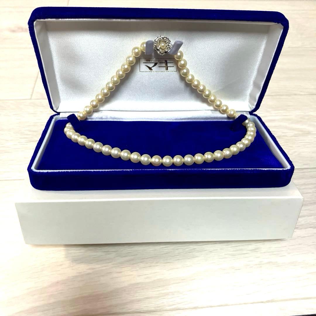 む*ら様 【美品】ジュエリーマキ 本真珠 パールネックレス 7.5mm〜8.0m