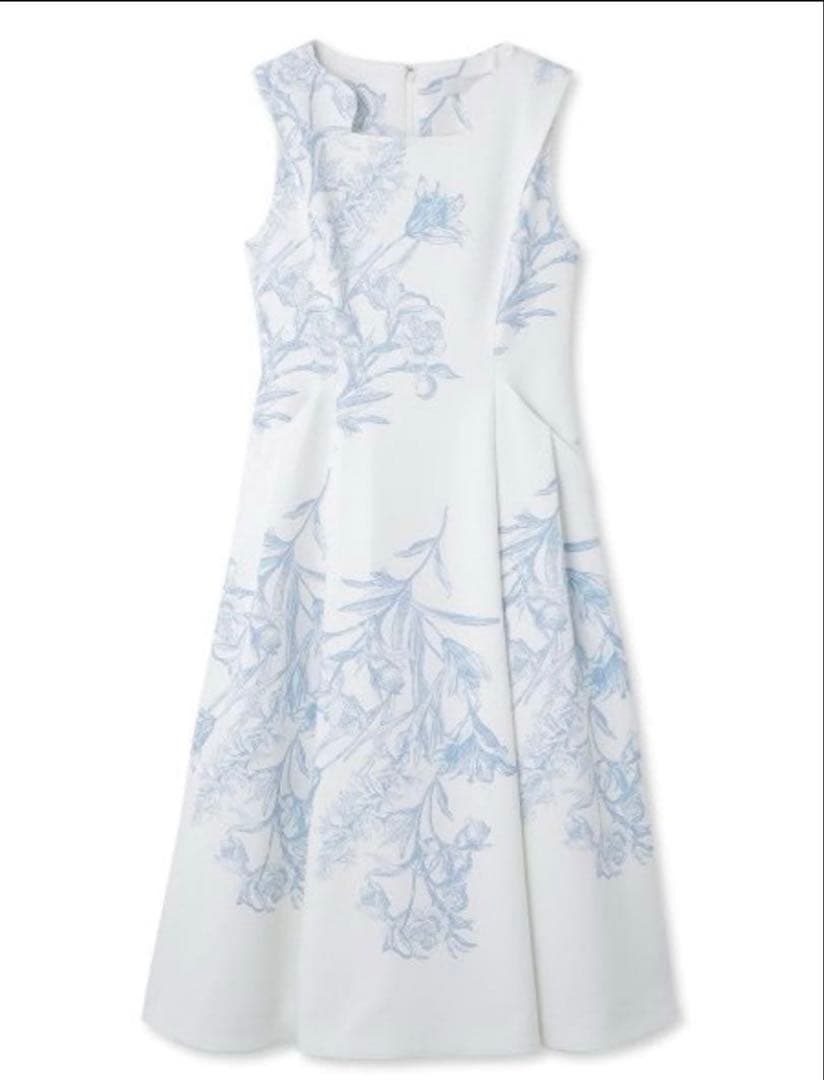 CELFORD セルフォード スカラネックワンピース　花柄　ブルー