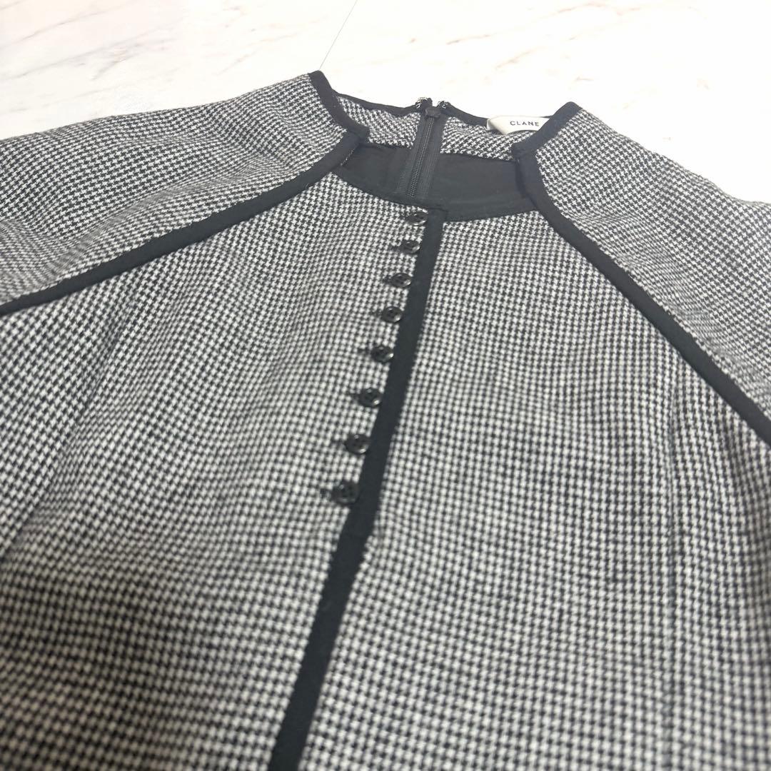 完売品✨️クラネ HOUNDSTOOTH PIPING ONE PIECE ロング