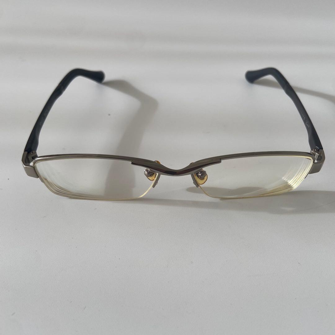 OWNDAYS　Kmoriyama　度付きメガネ　KM1112　シルバー/ブラッ