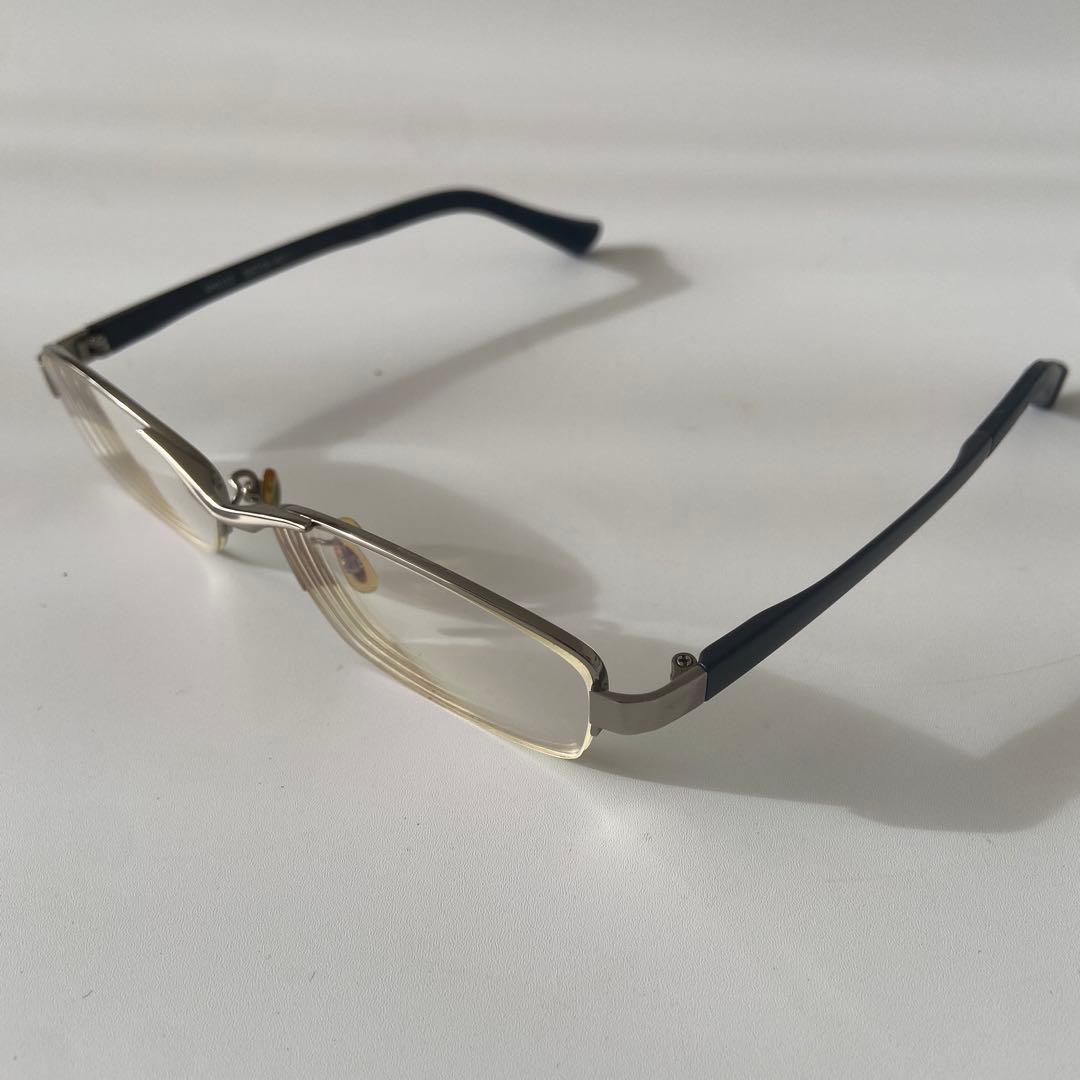 OWNDAYS　Kmoriyama　度付きメガネ　KM1112　シルバー/ブラッ