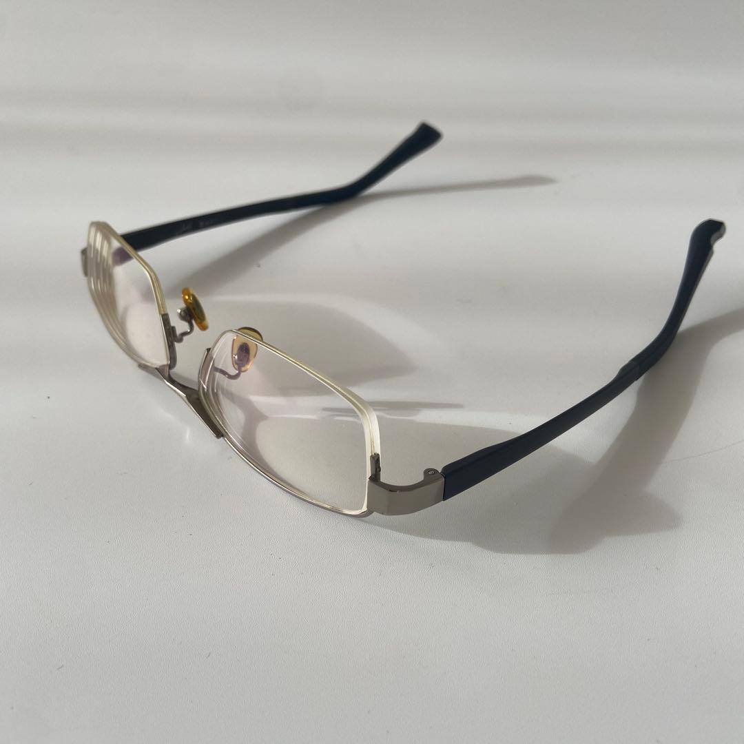 OWNDAYS　Kmoriyama　度付きメガネ　KM1112　シルバー/ブラッ