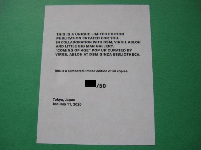 BIBLIOTHECA　Coming Of Age Zine　限定50部