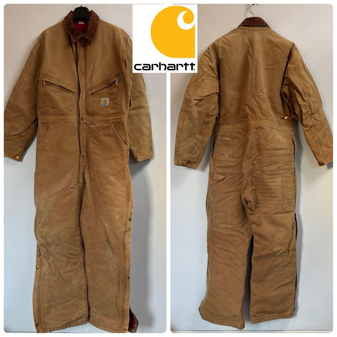 Carhartt カーハート　つなぎ　ビンテージ　キルティング裏地　中綿