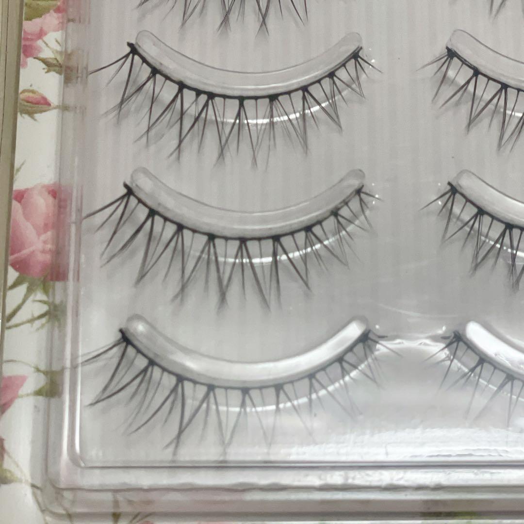 つけまつげ ナチュラル目尻 短め 上薄化粧 生活化粧 5ペアブラック