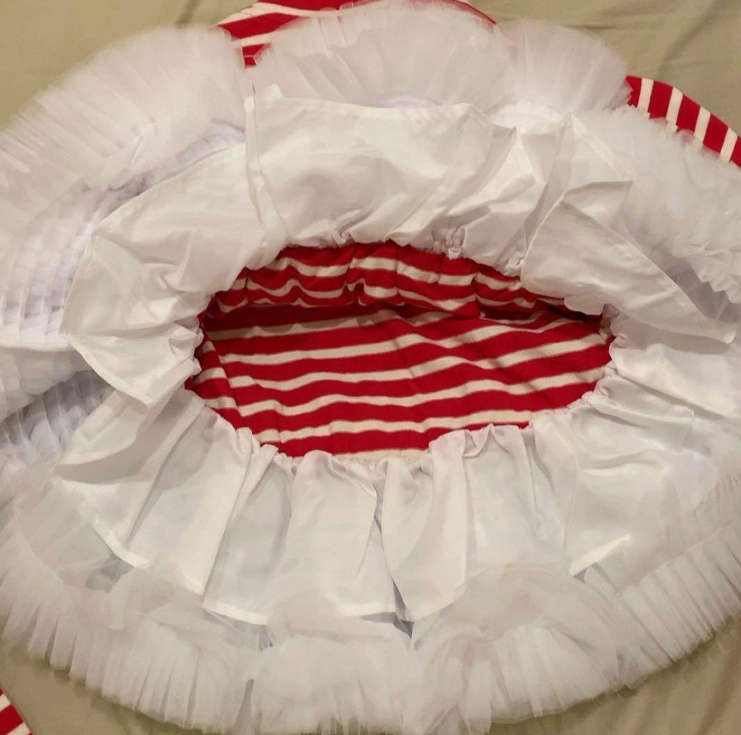 bibiy ボーダー フリル Tシャツ