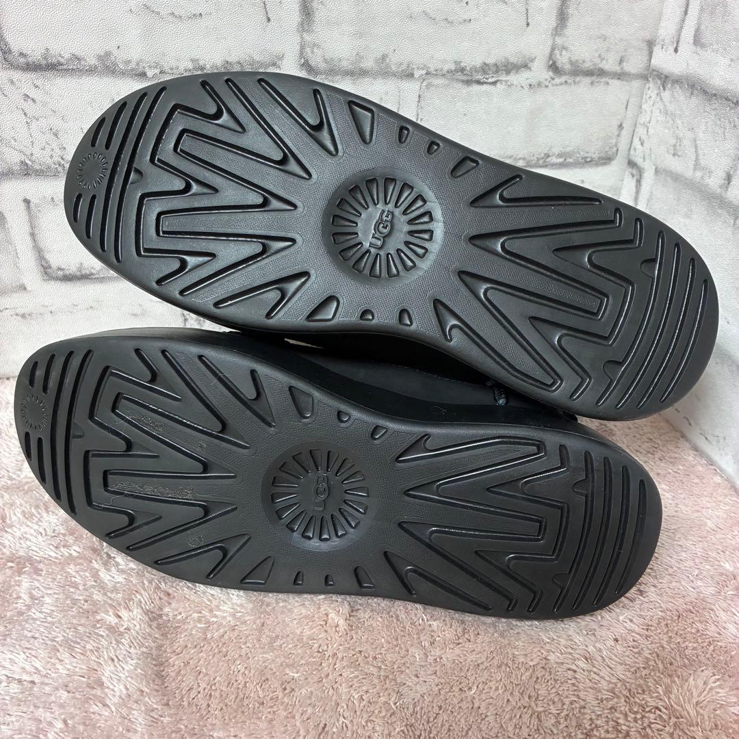 [極美品] UGG Australia ムートンブーツ　ブラック　厚底　24㎝