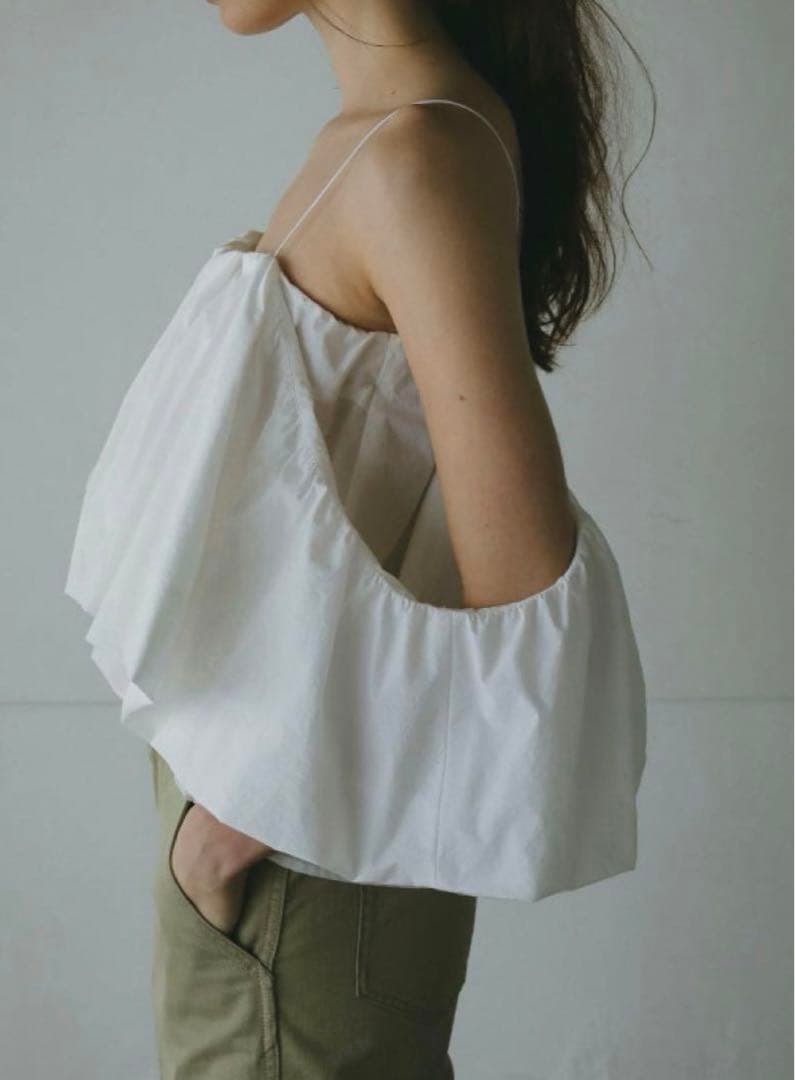 ★正規品★ etre tokyo ナローストラップバルーンキャミ　ホワイト