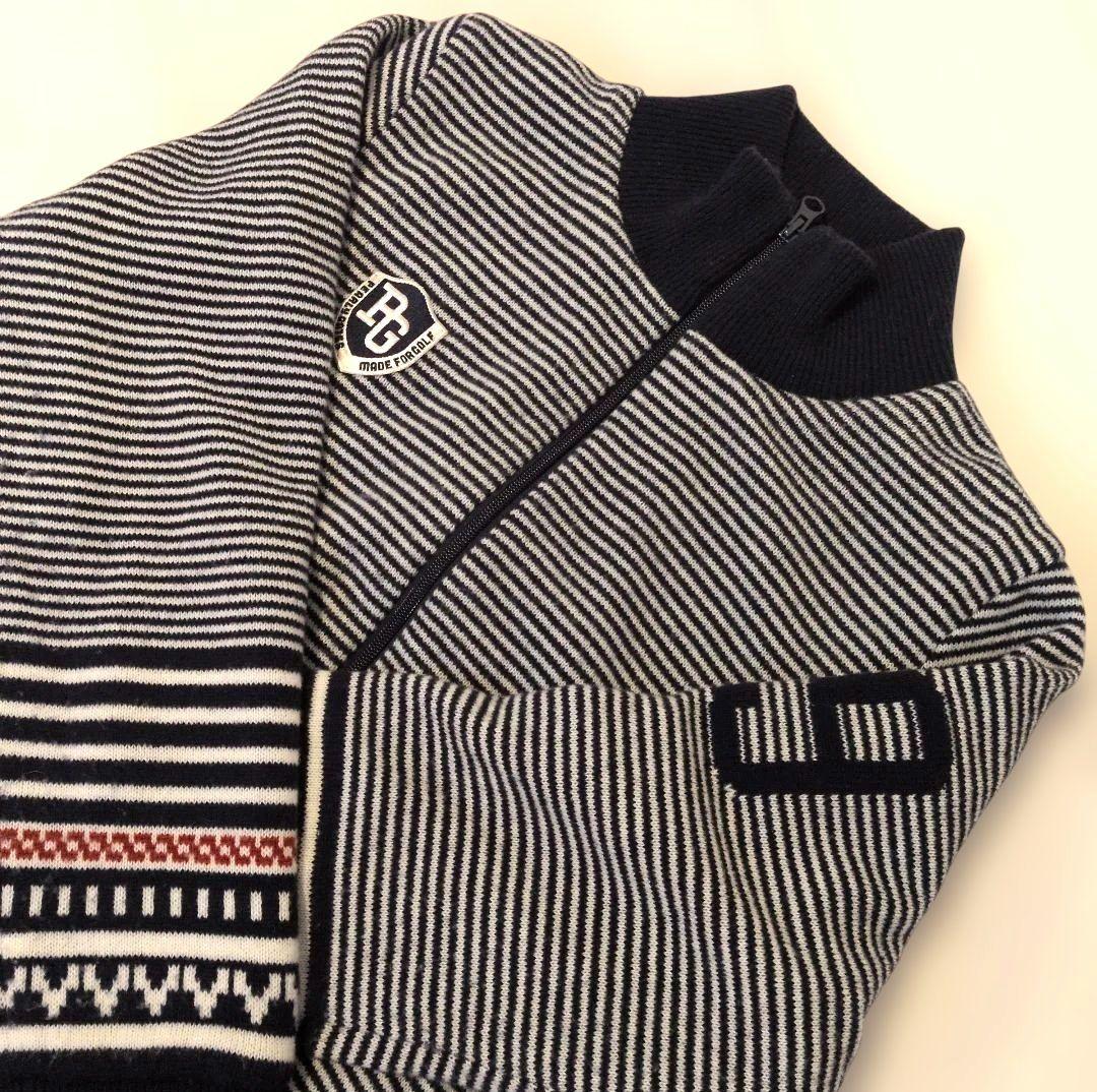 パーリーゲイツ　ニットブルゾン　ニットアウター　サイズ5　PEARLYGATES