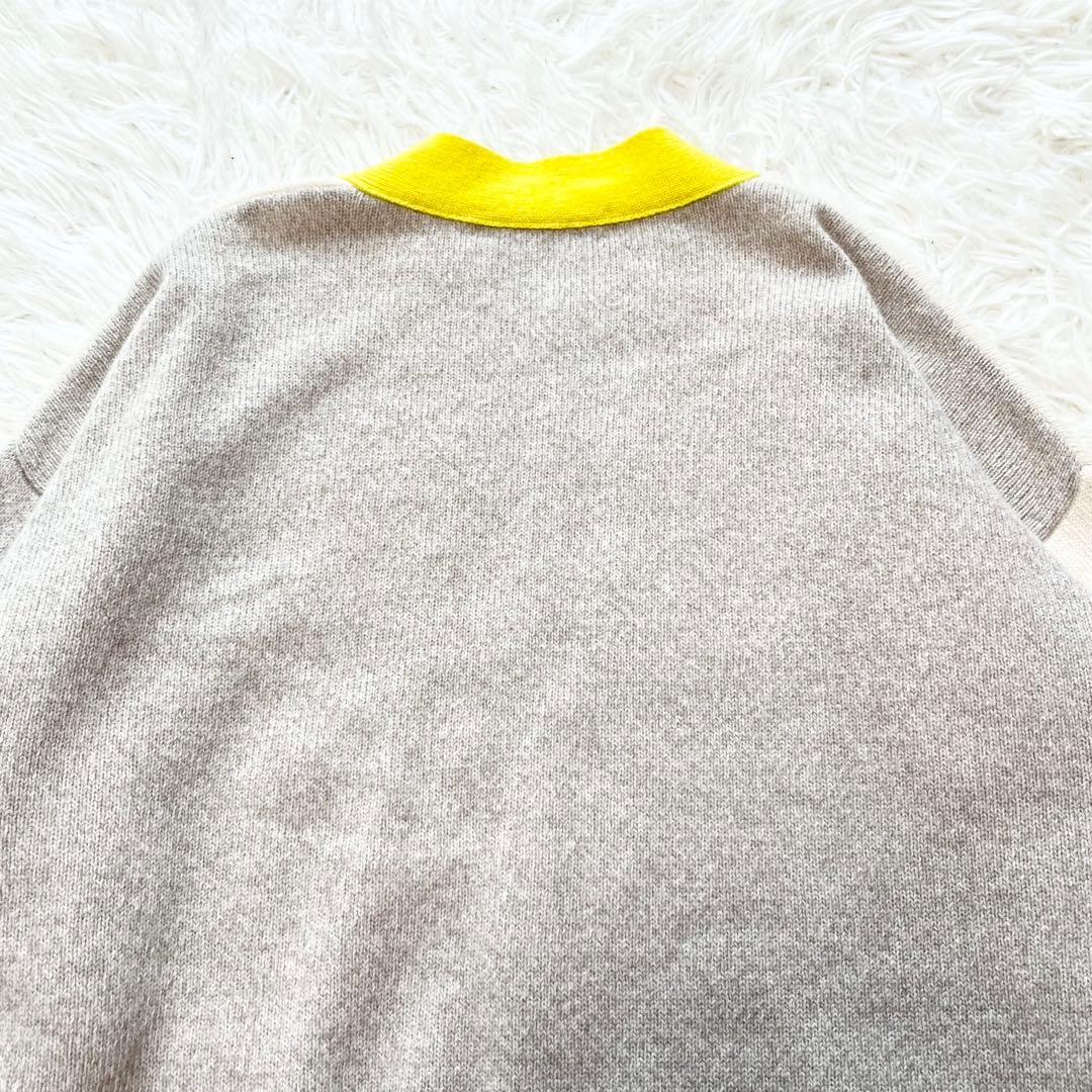 24SS✨️マカフィー　ラム9G Vネックカーディガン イエロー