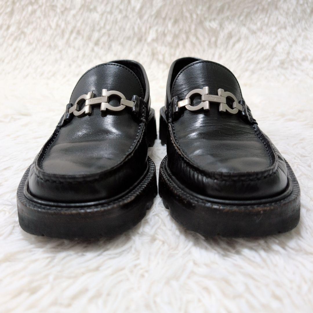 サルヴァトーレフェラガモ ガンチーニ ローファー ブラック 24.0cm