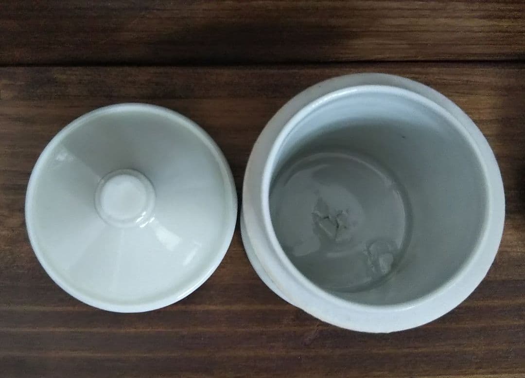 【希少】2点セット 古い白磁の軟膏壺 薬瓶 アンティーク