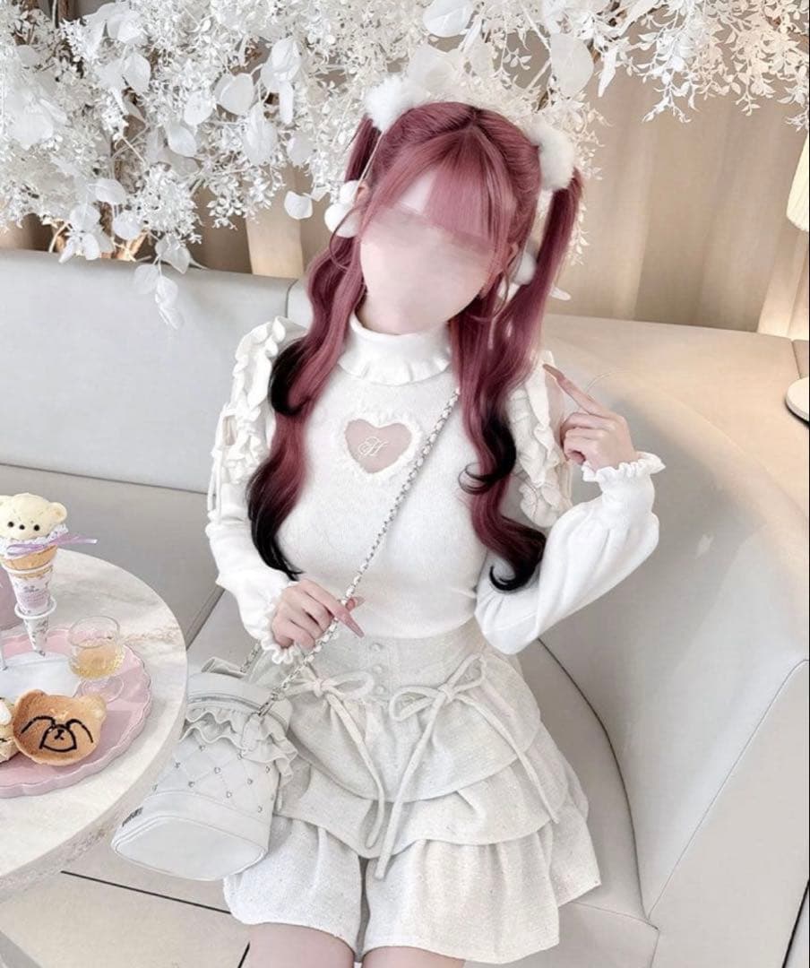 ハニーミュウ ツイードティアードフリルスカート