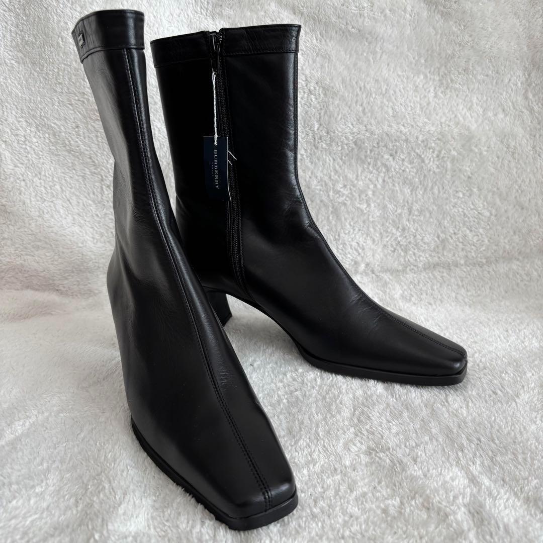 ✨️極美品✨️ BURBERRY バーバリー ショートブーツ レザー 23cm
