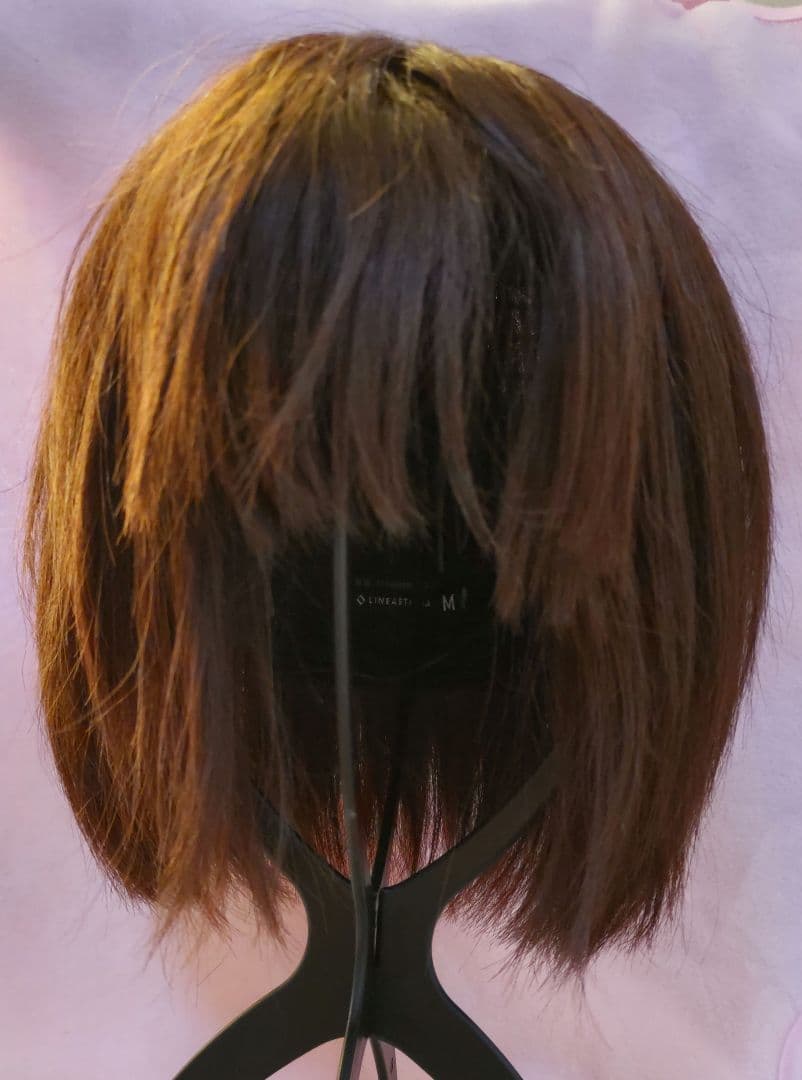 LINEASTORIA 人毛100%フルウィッグ ダークブラウン　リネアストリア