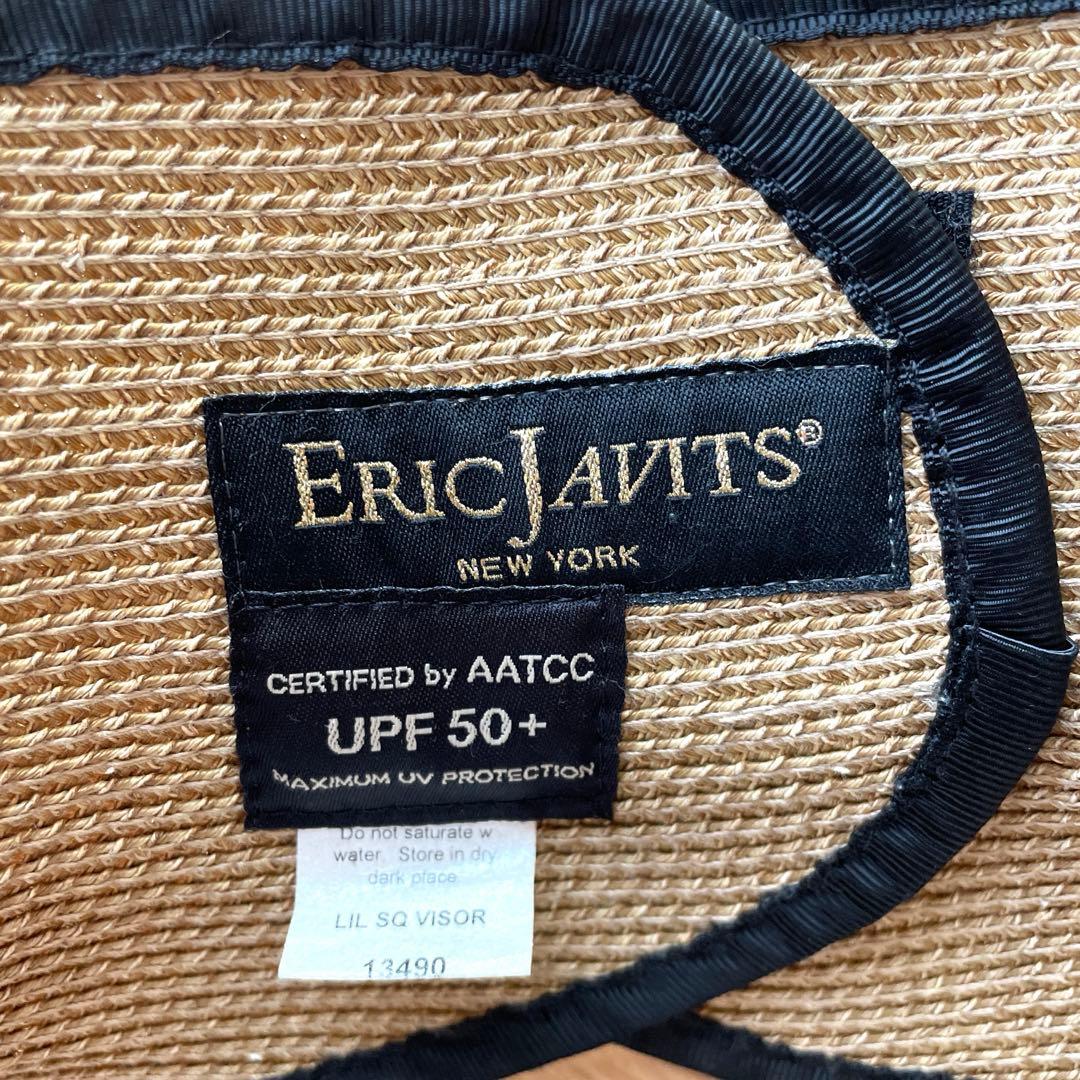 ERIC JAVITS　帽子　麦わらサンバイザー