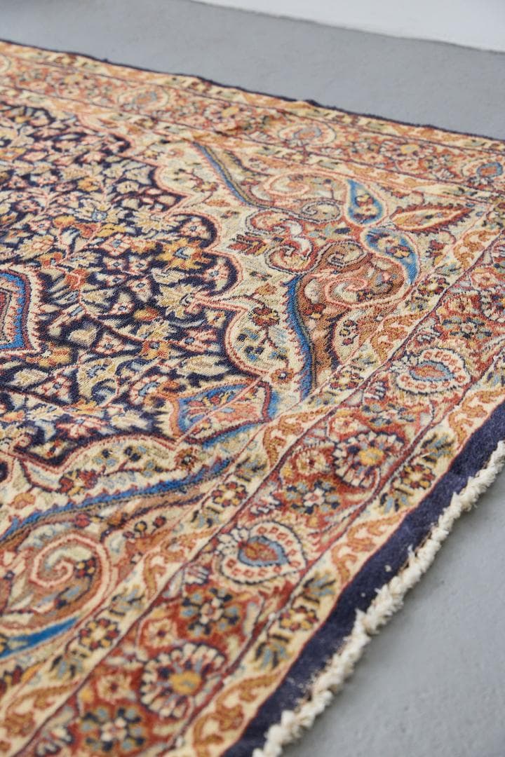 ヴィンテージラグ　ペルシャ絨毯　メダリオン（184×122cm）赤　青　ベージュ