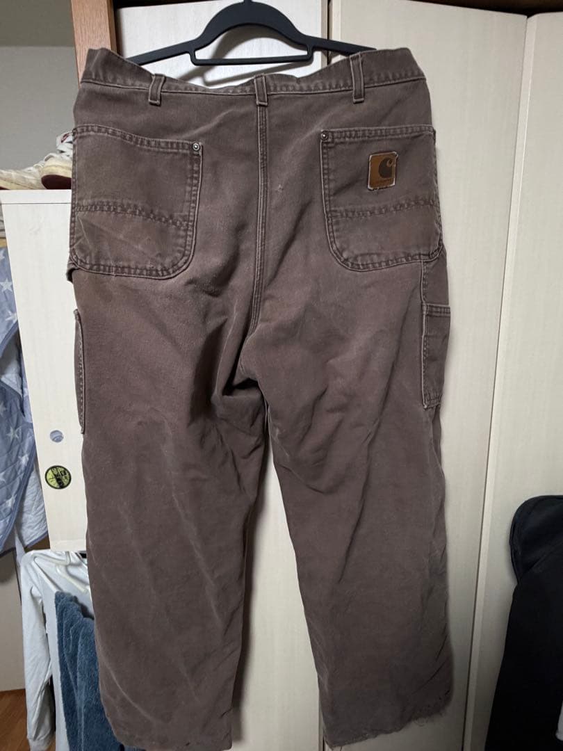 90s USA Carhartt B136 ダブルニーパンツ w38×30