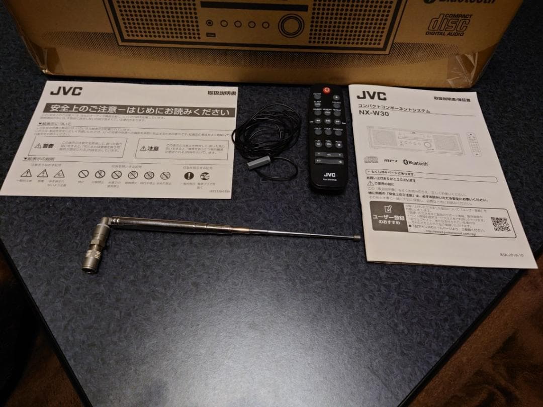 JVC NX-W30 Bluetooth対応 新品購入 別売りロッドアンテナ付属