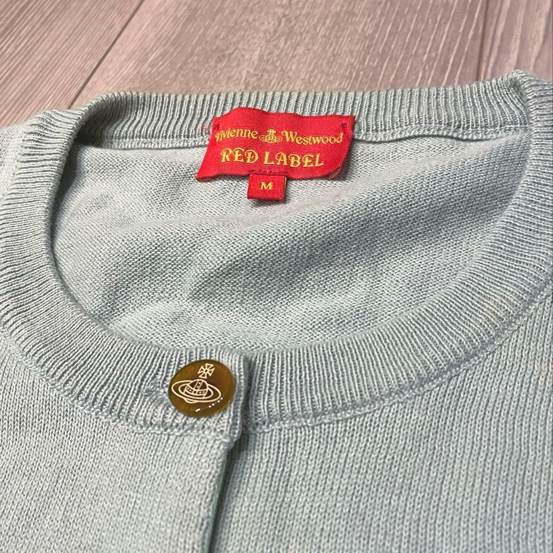 ヴィヴィアンウエストウッド レッドレーベル オーブ刺繍カーディガン ミント M