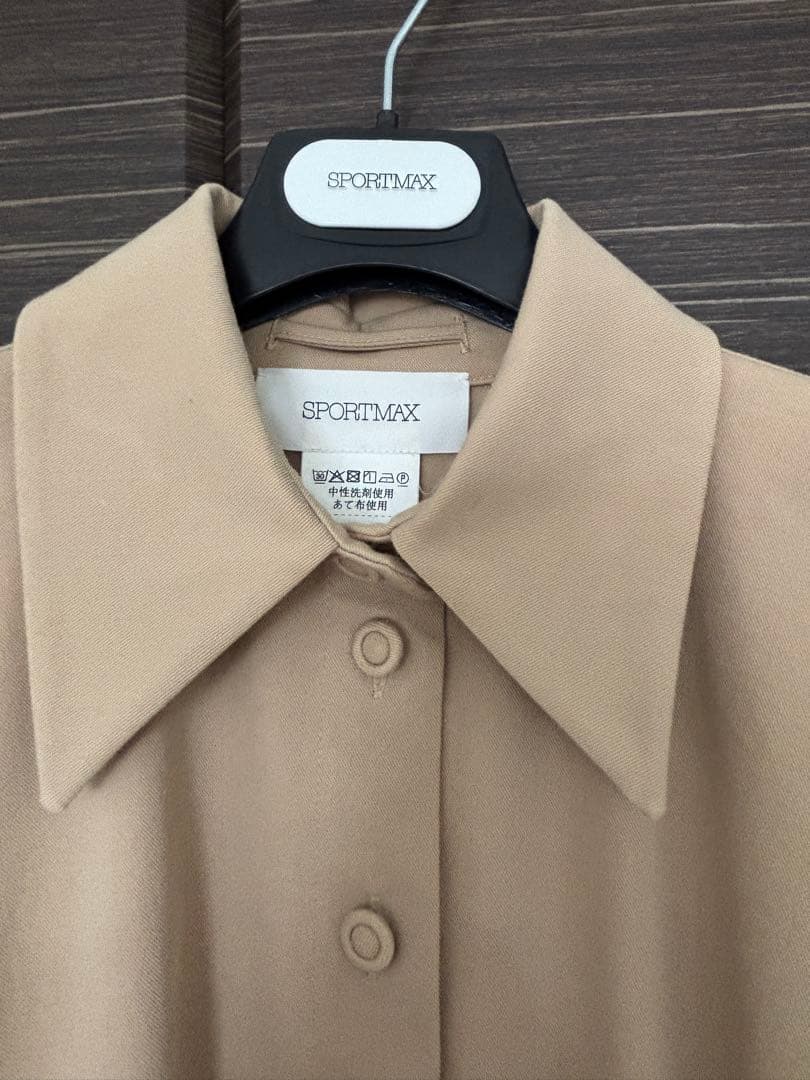さばお○Maxmara (sportmax) シャツワンピース ベージュ
