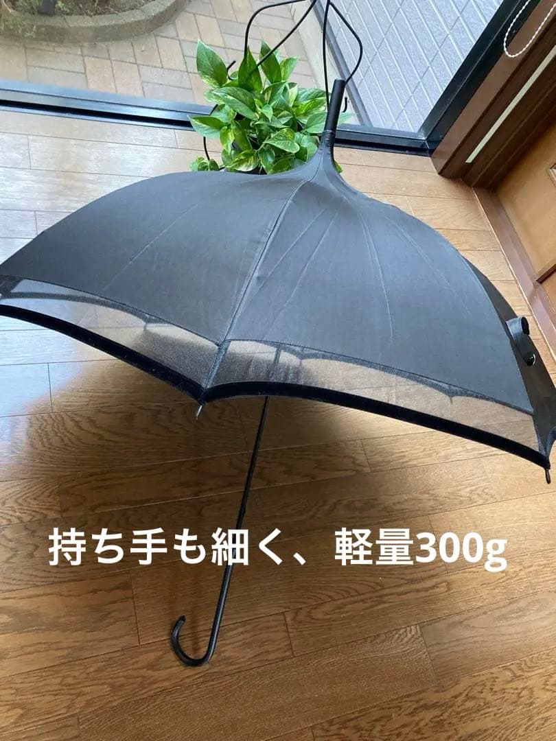 【新品未使用！美品❣️】FOXEY★晴雨兼用 黒　長傘　♡お洒落♡