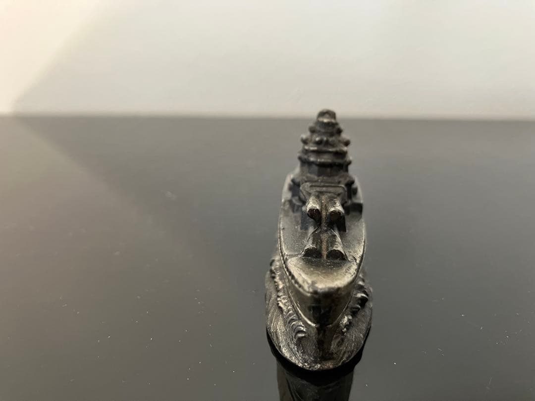 戦前　グリコ株式会社特製　軍艦文鎮