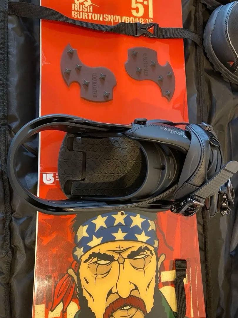 BURTON スノーボード151 ビンディング　リーシュコード　ケースセット