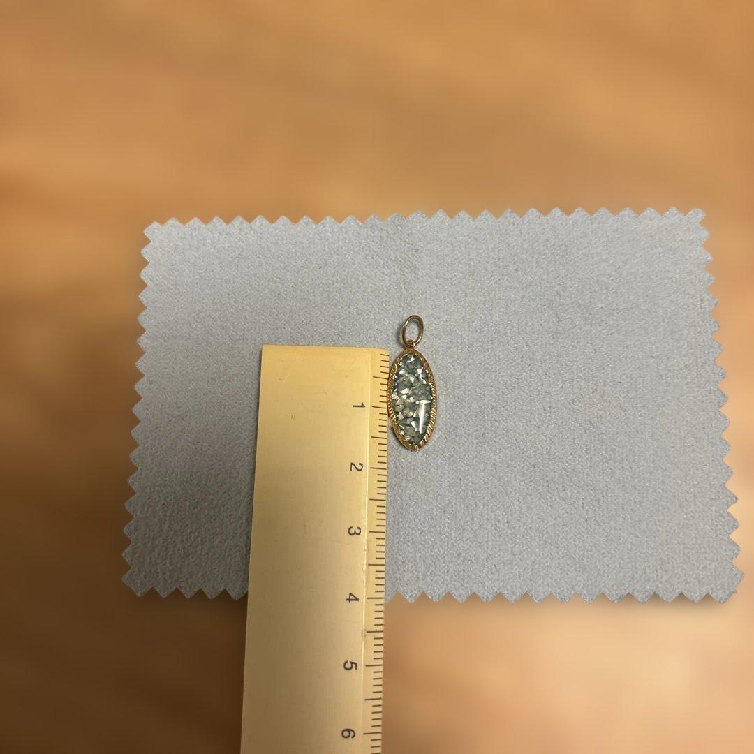 agete ターコイズ　リバーシブル　ネックレスチャーム　K10