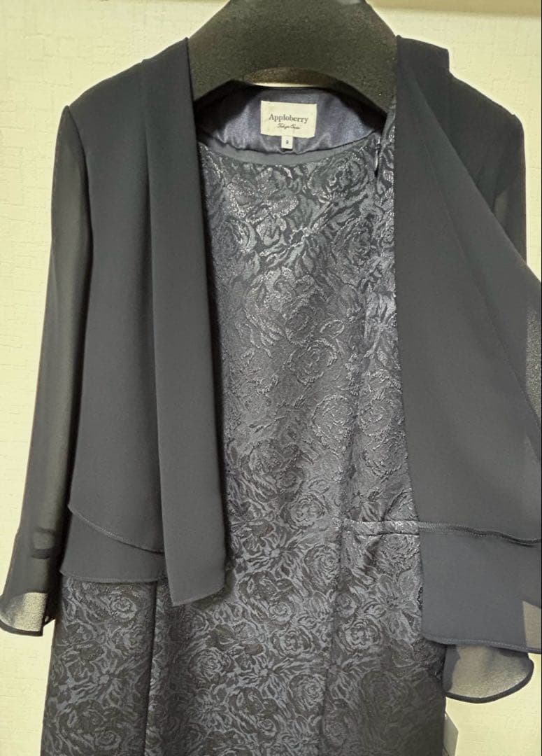 東京ソワール　マザーズドレス　ゲストドレス　カバーアップ付きワンピース9号